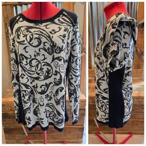 Chicos glittery pullover sweater M tapestry lightweight